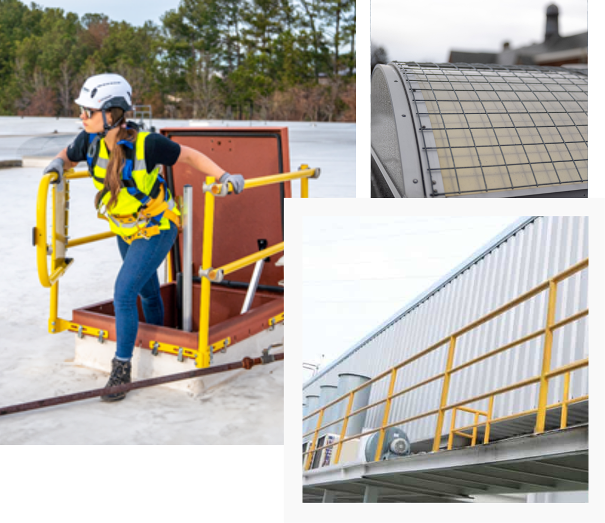 Roof Safety Equipment Collage